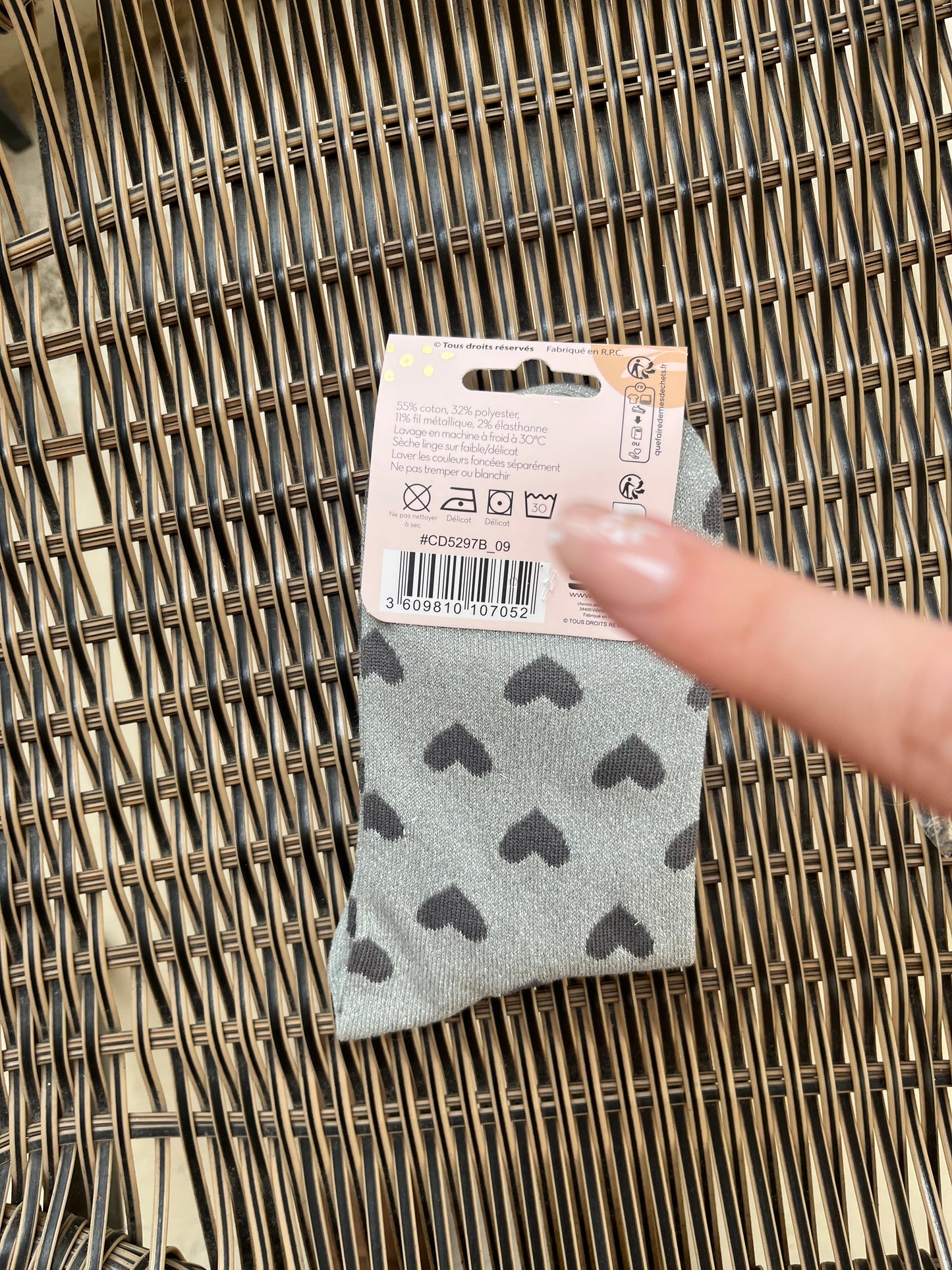 Chaussettes à paillettes Copine de coeur