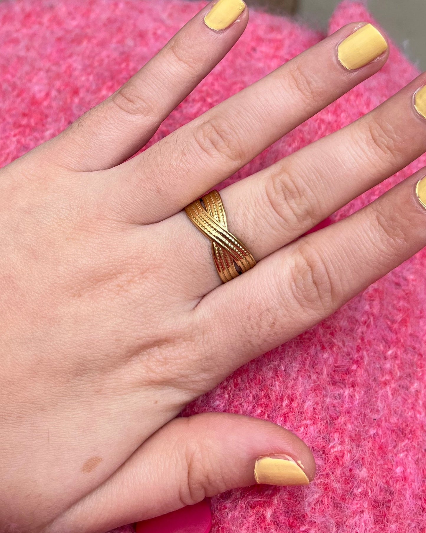 Bague anneaux entrelacés Acier inoxydable LORALIE