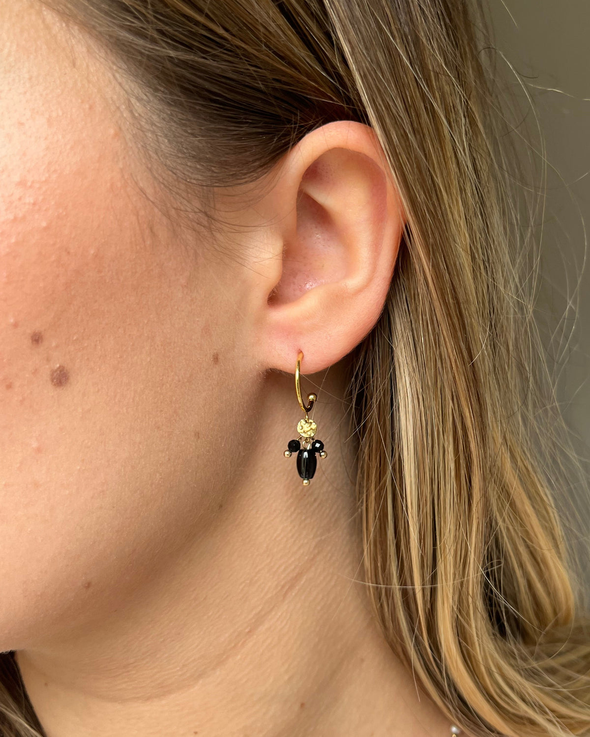 Boucles d'oreilles avec pampilles pierres naturelles ANNABELLE