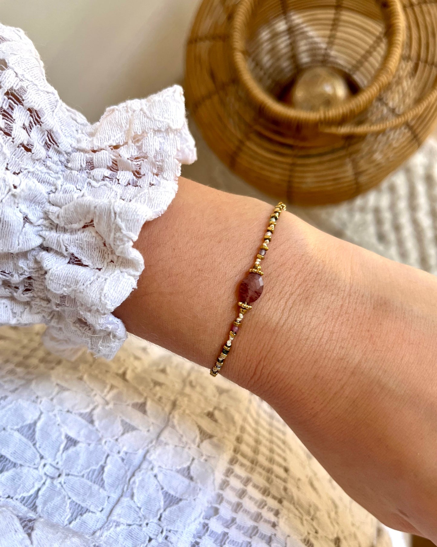 Bracelet sur cordon pierre naturelle CHICAGO
