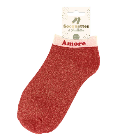 Socquettes à paillettes AMORE