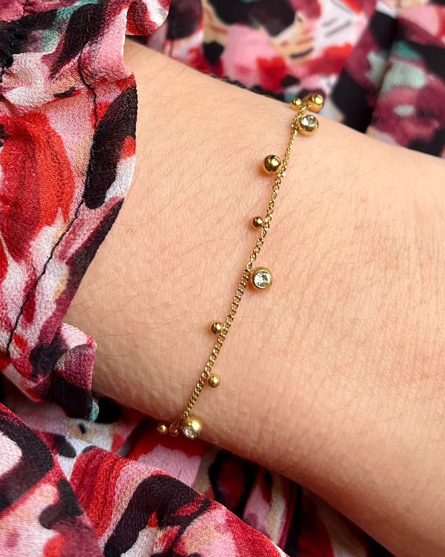 Bracelet pampilles strass cristaux ESTHER