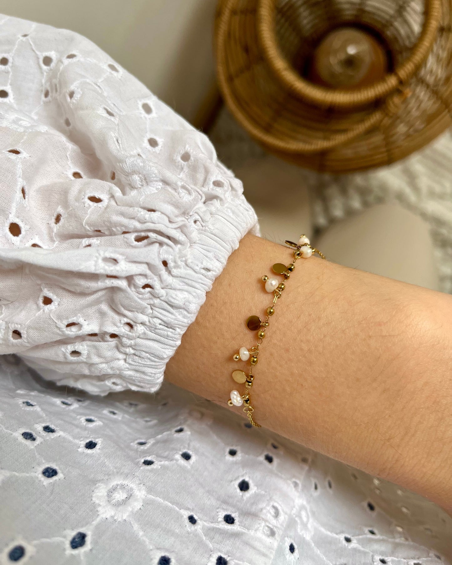 Bracelet pampille perles d'eau douce MATHILDE
