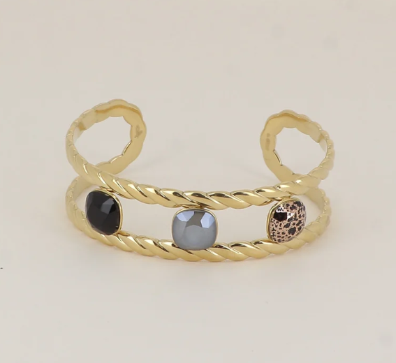 Précommande Manchette 3 Cristaux de Swarovski VITTORIA