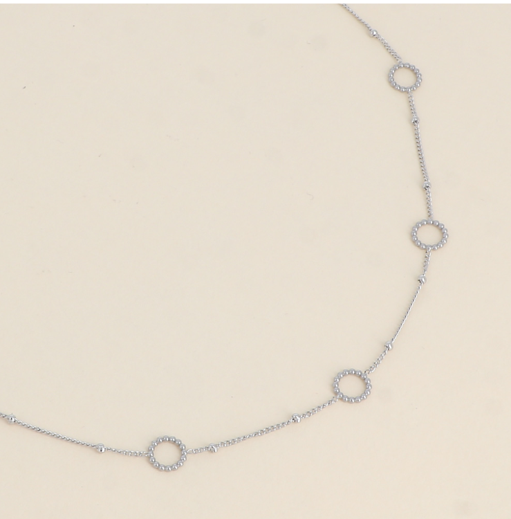Collier avec ronds féminin et simple Acier inoxydable JULIE