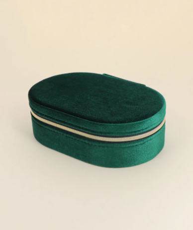 Boite à bijoux Ovale Vert Sapin