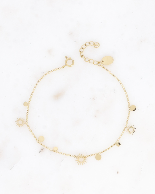 Bracelet avec breloques soleils et ronds Acier inoxydable SOLENA