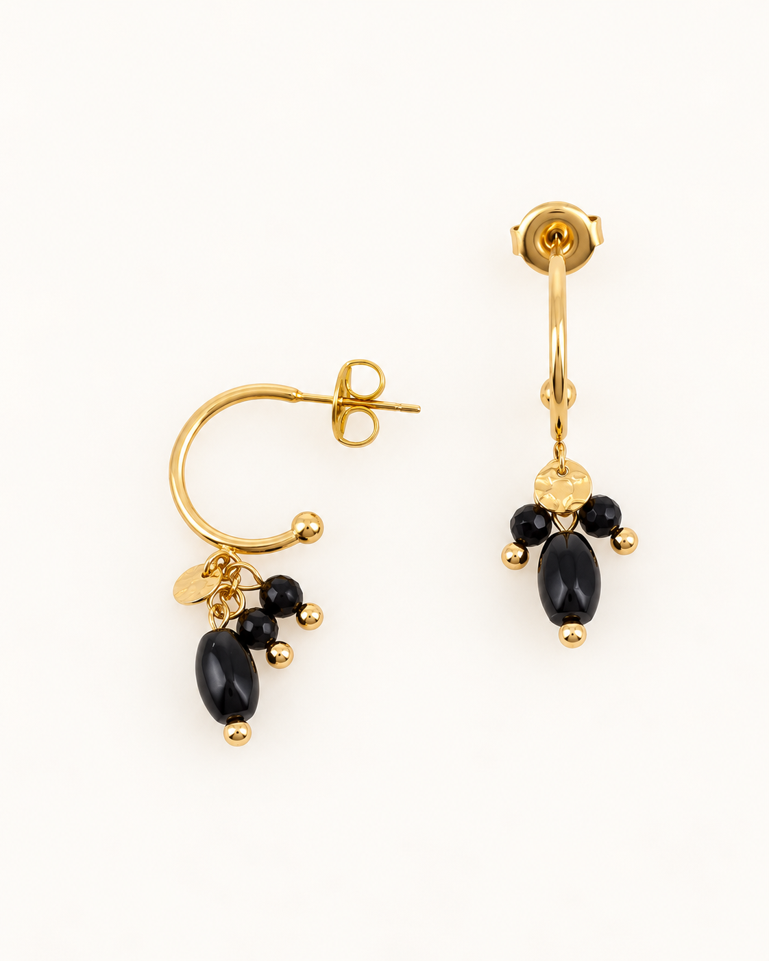 Boucles d'oreilles avec pampilles pierres naturelles ANNABELLE