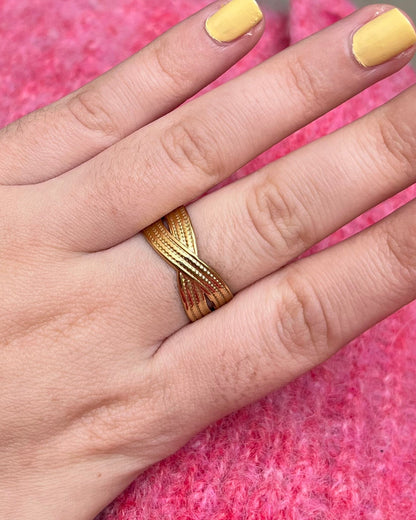 Bague anneaux entrelacés Acier inoxydable LORALIE