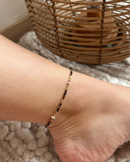 Bracelet de cheville pierres naturelles BALI