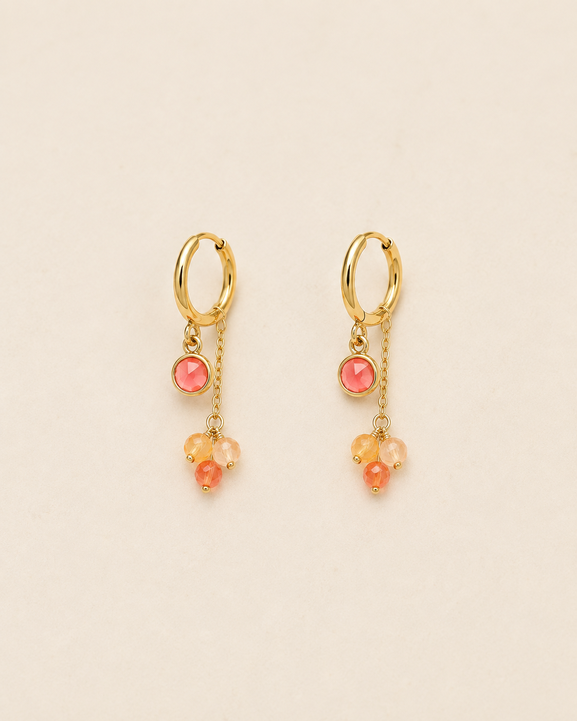 Créoles pierres naturelles et cristaux Swarovski® SOLY
