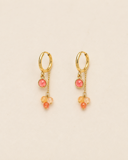 Créoles pierres naturelles et cristaux Swarovski® SOLY