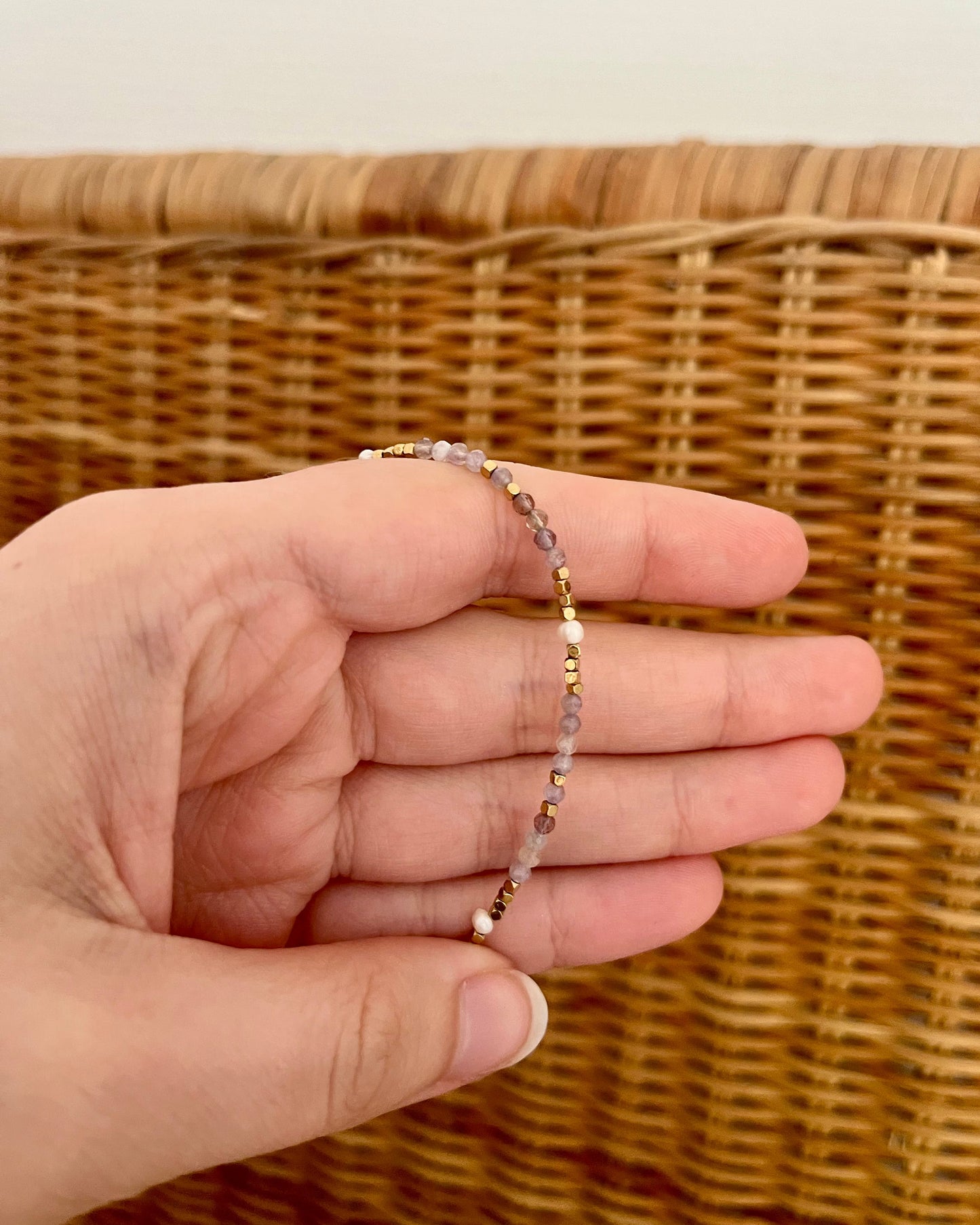 Bracelet de cheville pierres naturelles BALI
