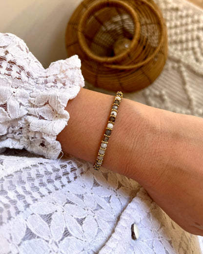 Bracelet sur cordon pierres naturelles VALENTINA