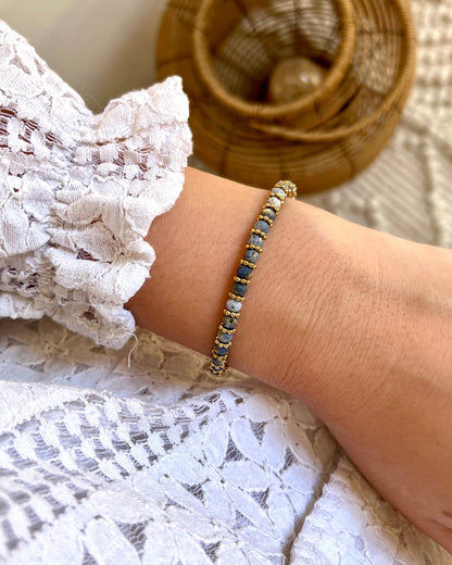 Bracelet sur cordon pierres naturelles VALENTINA
