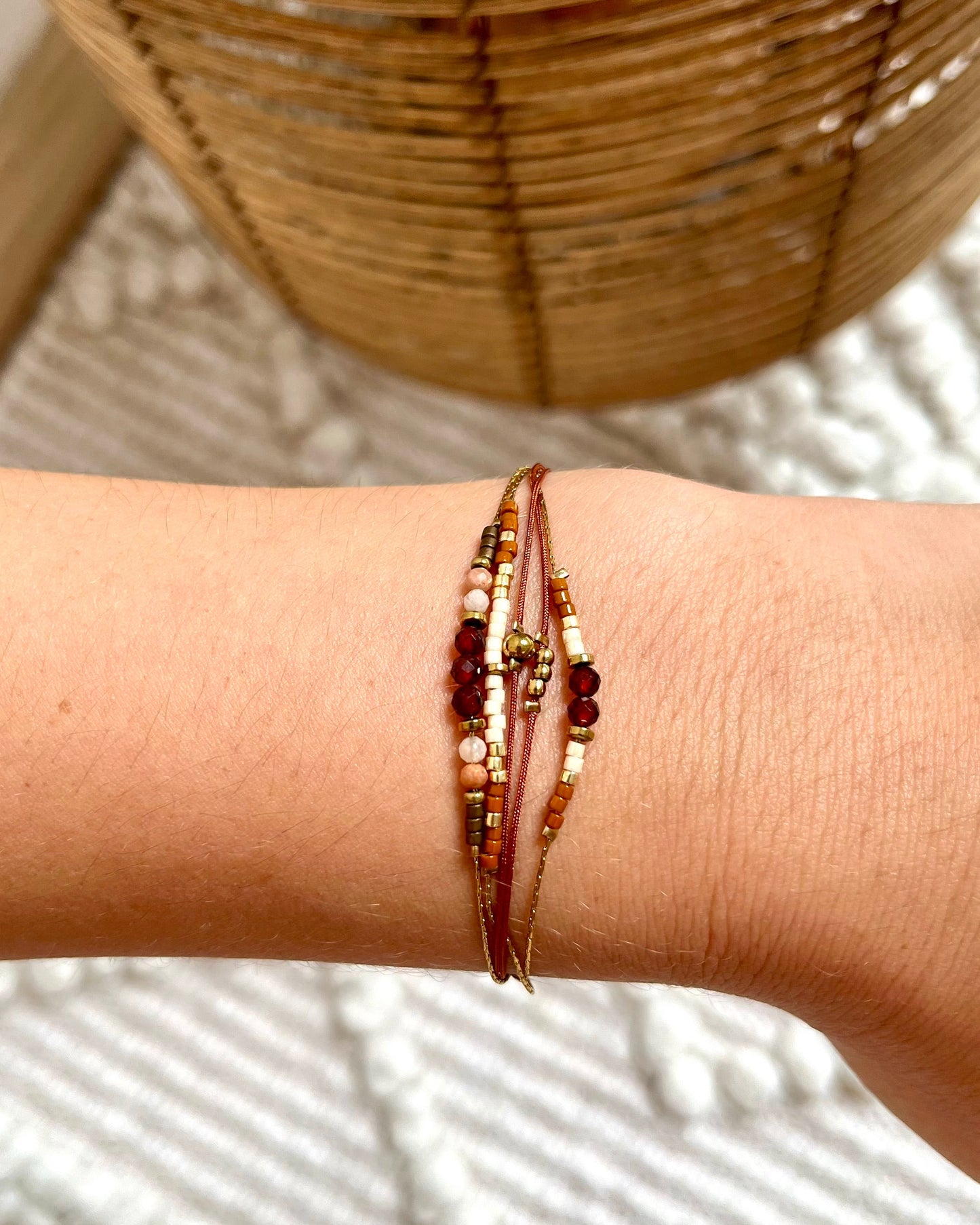 Bracelet multirang en pierres naturelles MILLY