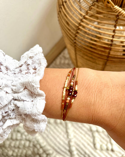 Bracelet multirang en pierres naturelles MILLY