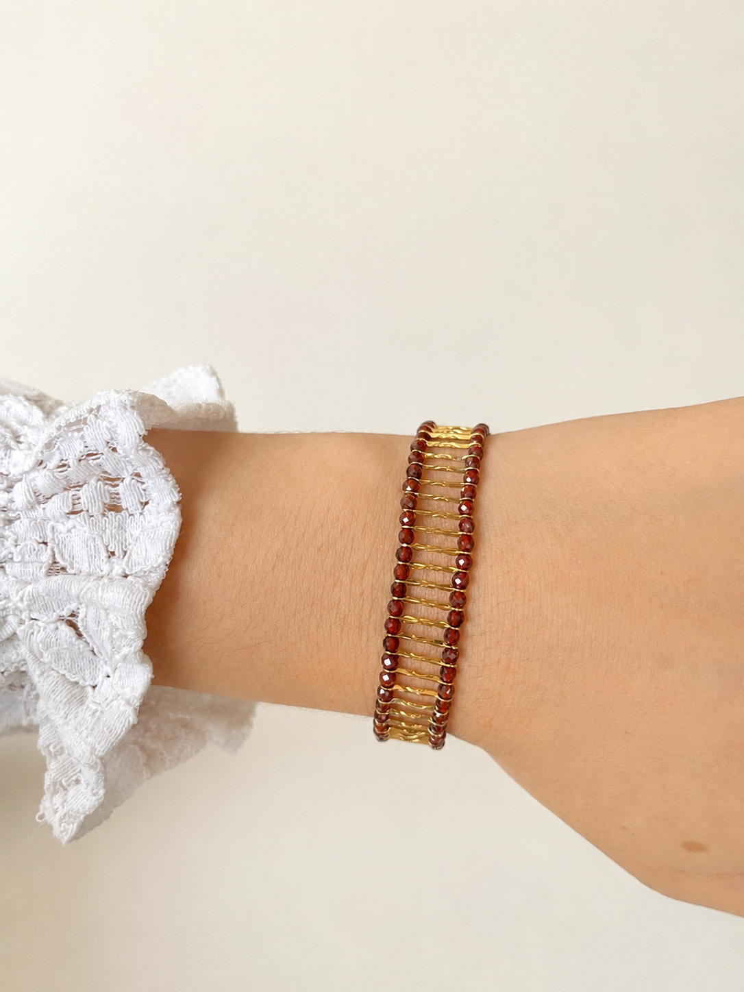 Bracelet tige et pierres naturelles CYNTHIA