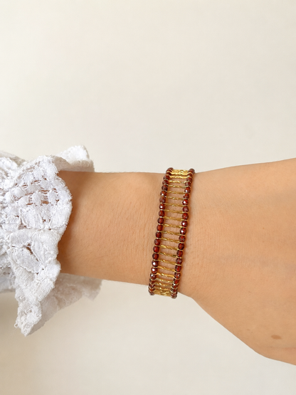 Bracelet tige et pierres naturelles CYNTHIA