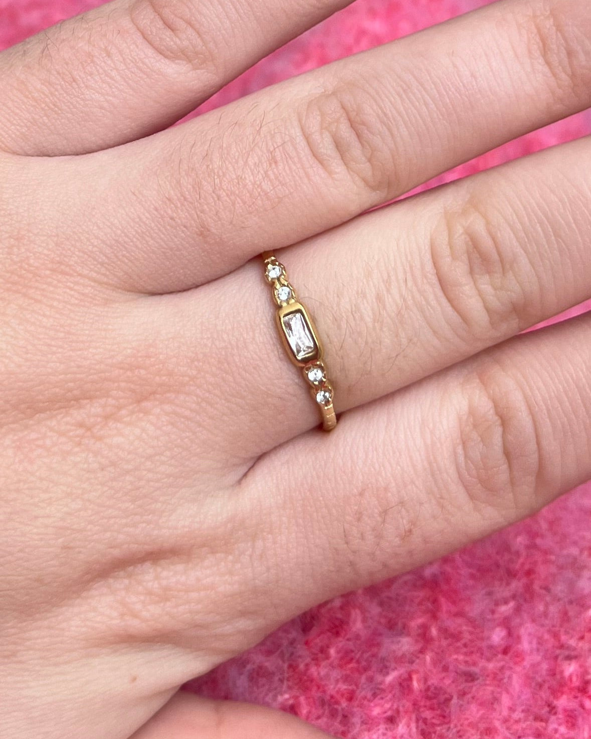 Bague élégante avec strass Acier inoxydable MARINE