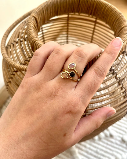 Bague élégante 3 pierres naturelles GEMMYO