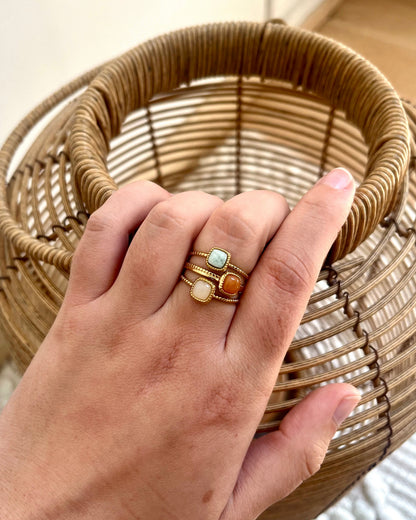 Bague trio pierres naturelles HALLY