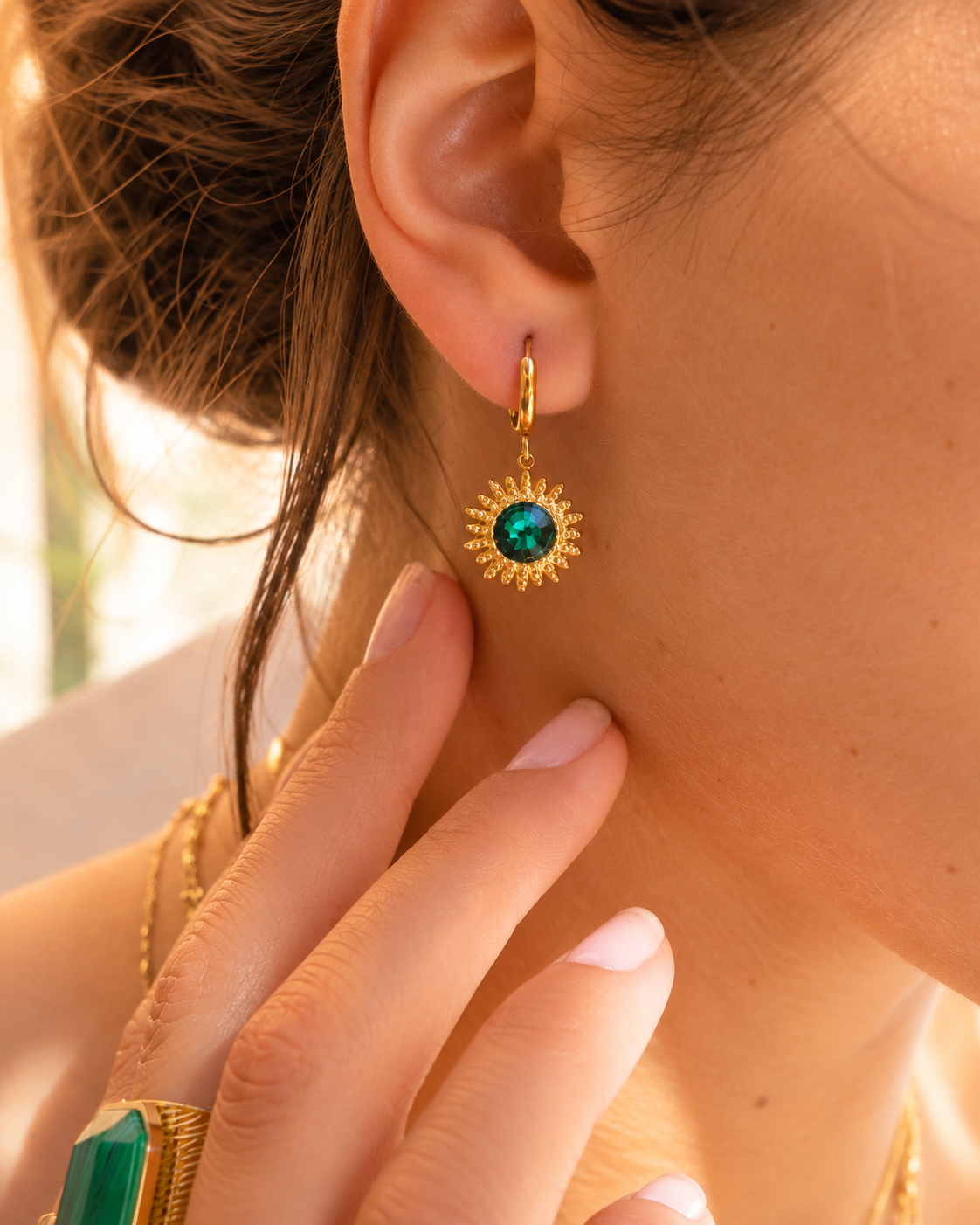 Précommande Créoles soleil et cristal de Swarosvki DAO