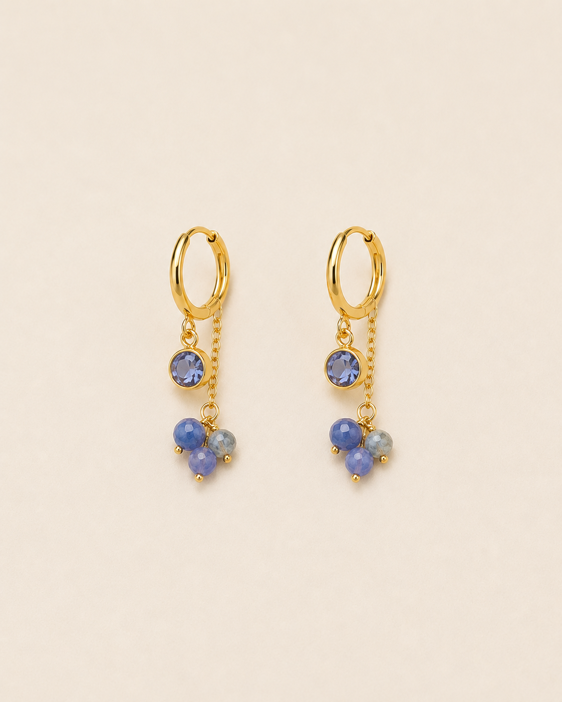 Créoles pierres naturelles et cristaux Swarovski® SOLY