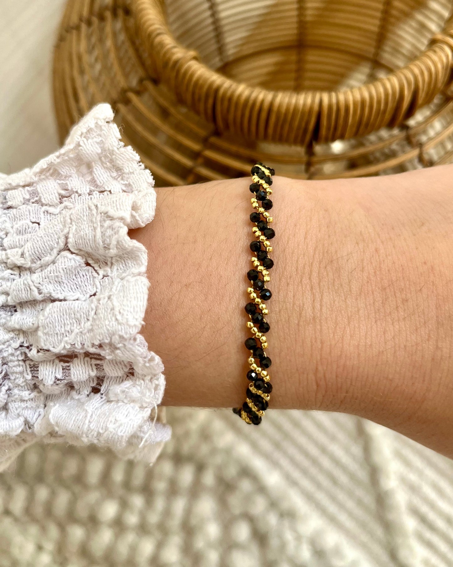 Bracelet tressé pierres naturelles RIO