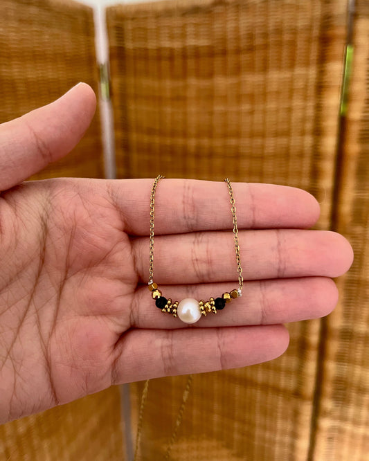 Collier perle et pierres naturelles SONALI