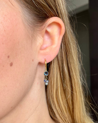 Créoles pierres naturelles et cristaux Swarovski® SOLY