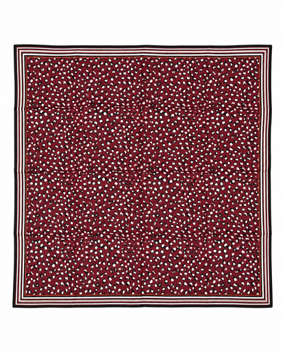 Foulard rouge léopard LEO