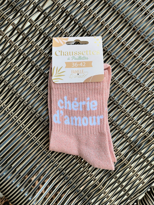 Chaussettes à paillettes Chérie d'amour