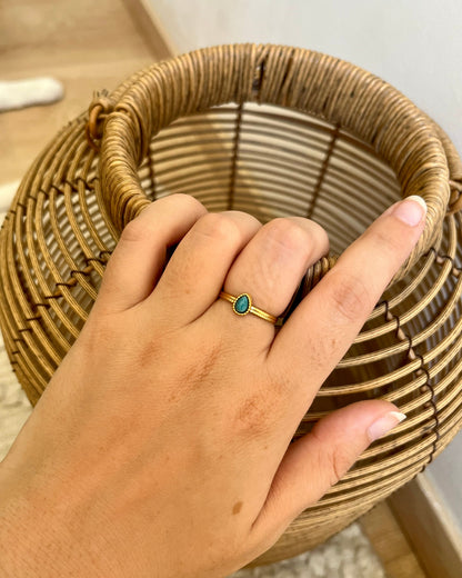 Bague simple pierre naturelle SICILE