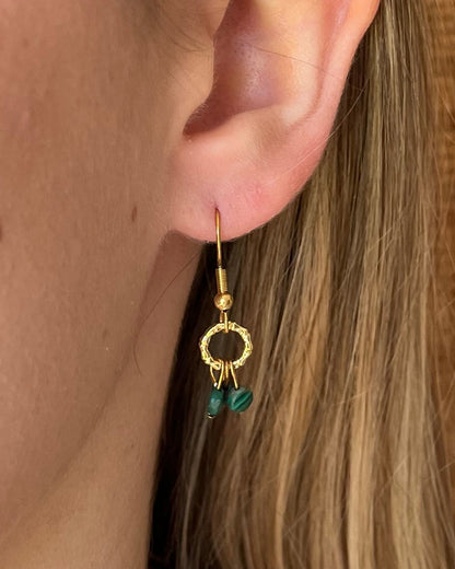 Boucles d'oreilles pierres naturelles CERISE