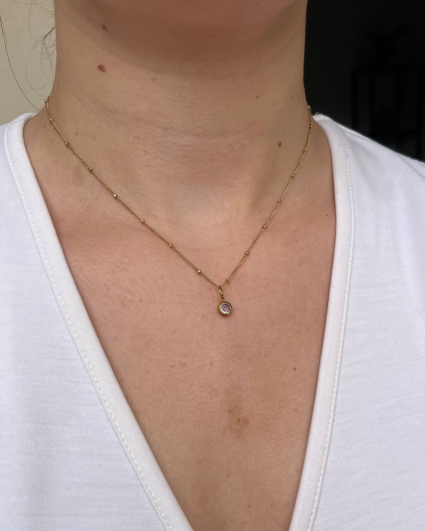 Collier pierre de naissance personnalisé