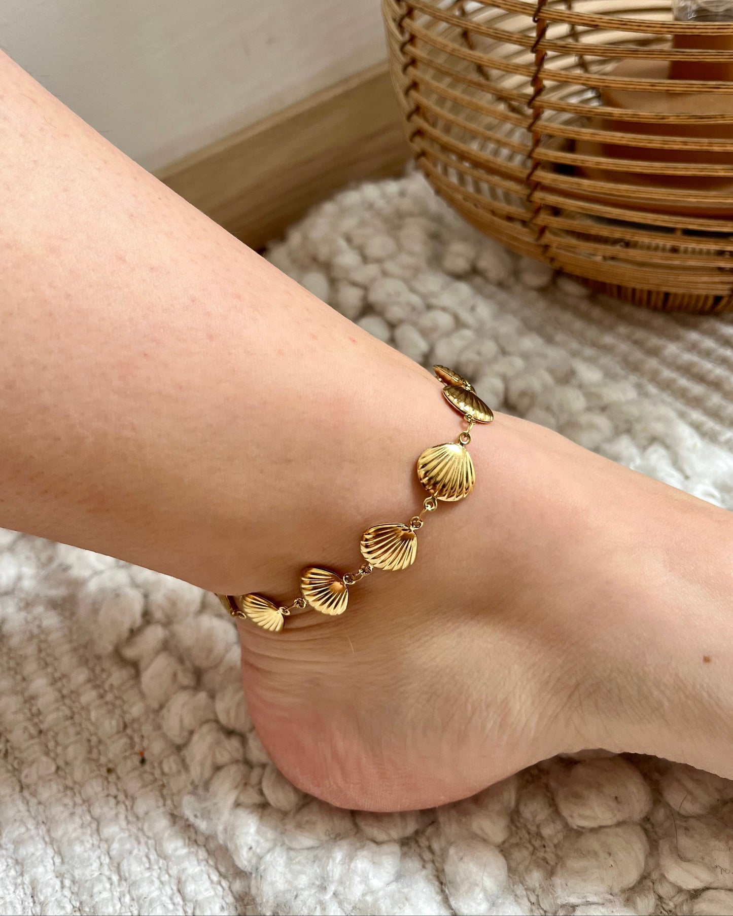 Bracelet de cheville coquillage STAR