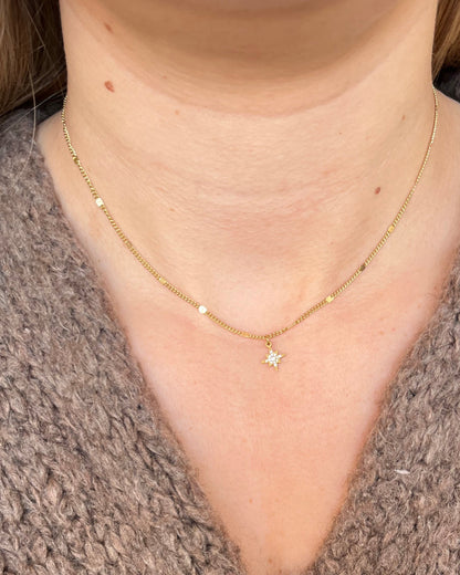 Collier avec petite étoile avec strass Acier inoxydable AURELIA