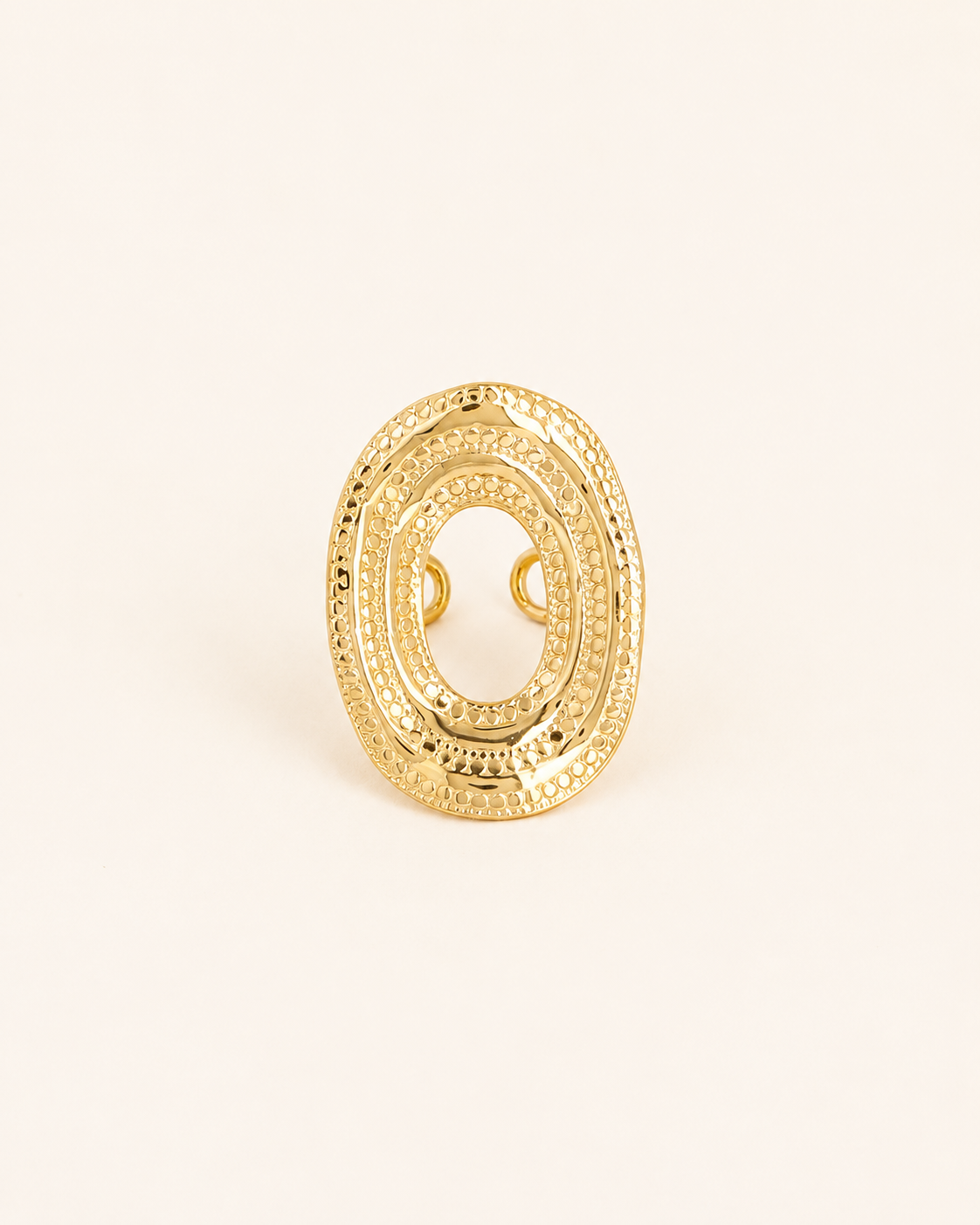 Bague dorée ovale JOLERI