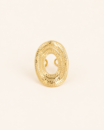 Bague dorée ovale JOLERI