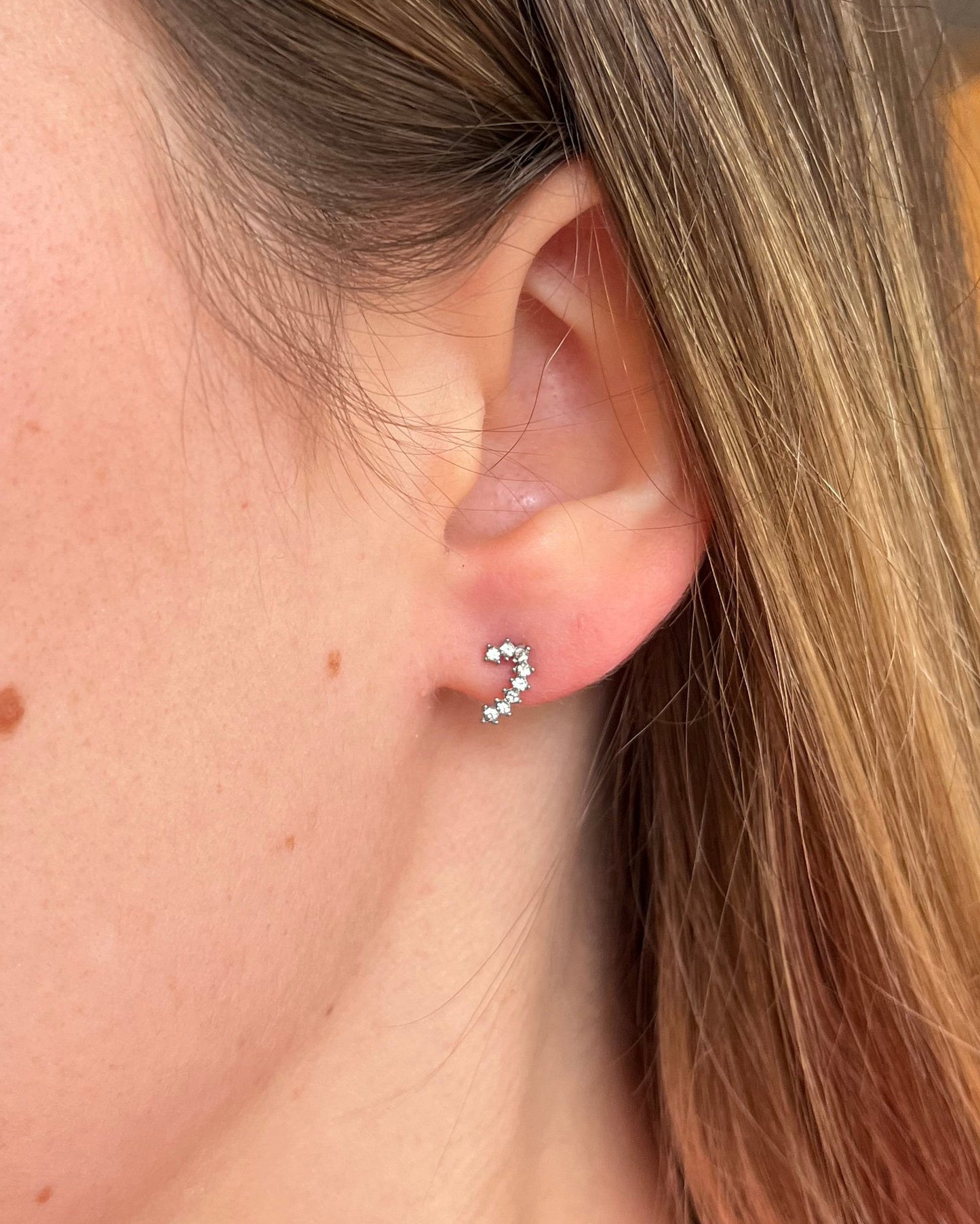 Puces d'oreilles avec strass Acier inoxydable COCO