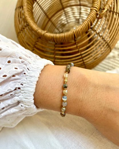 Bracelet en pierres naturelles cubiques CLEMENCE