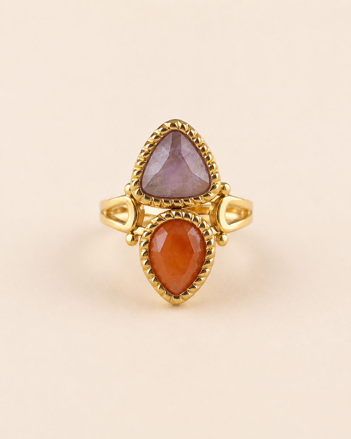 Bague double en pierres naturelles MAYARI