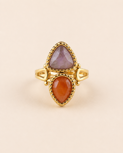 Bague double en pierres naturelles MAYARI