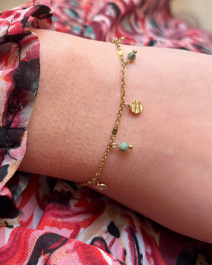 Bracelet turquoise africaine féminin DAKOTA