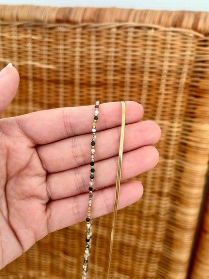Bracelet double pierres naturelles ROSALIE