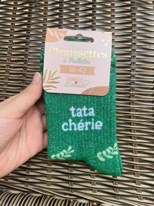 Chaussettes à paillettes Tata Chérie