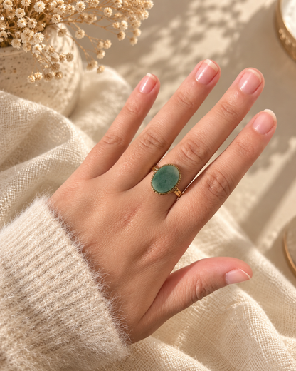 Bague pierre naturelle ovale ELINE