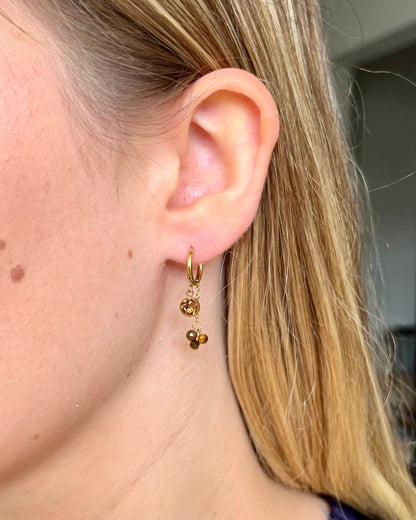 Créoles pierres naturelles et cristaux Swarovski® SOLY