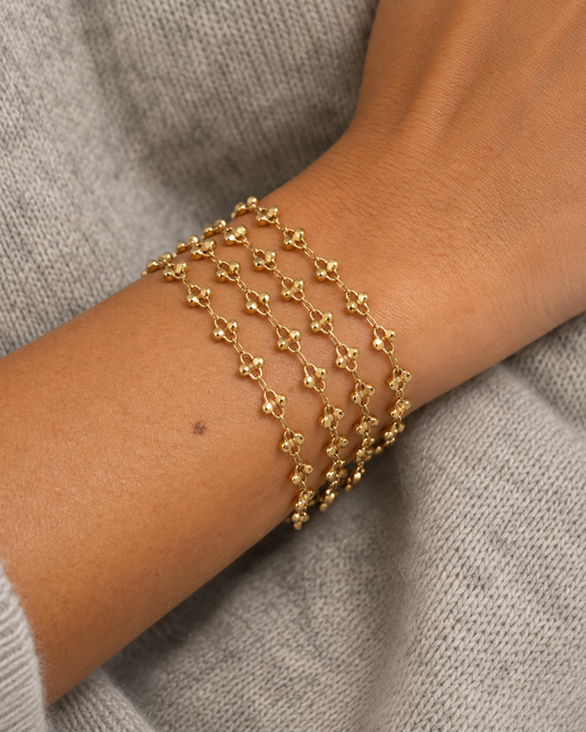 Bracelet multirang maillons de trèfle BETANIE